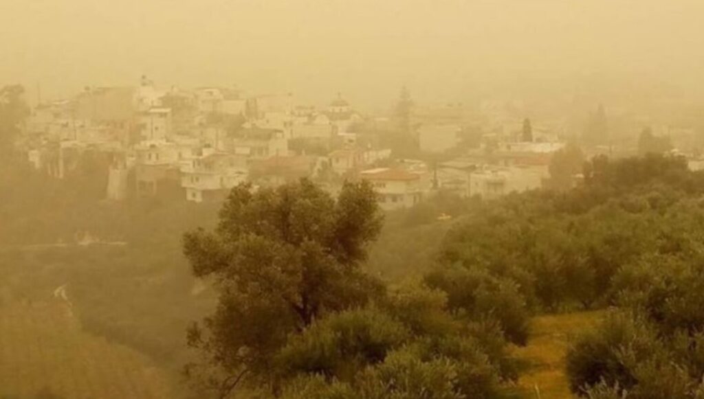 ΠΕ Κρήτης: Αυξημένες τιμές των συγκεντρώσεων ΑΣ10 (άνω των 50 µg/m³) σε όλη την Κρήτη ως αποτέλεσμα μεταφερόμενης σκόνης στην περιοχή της Αν. Μεσογείου