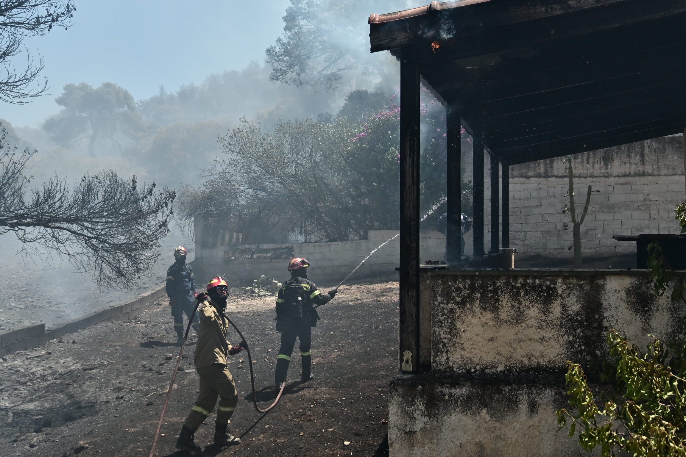 Φωτιά τώρα: Εικόνες καταστροφής, μέσα σε σπίτια οι φλόγες (photos)