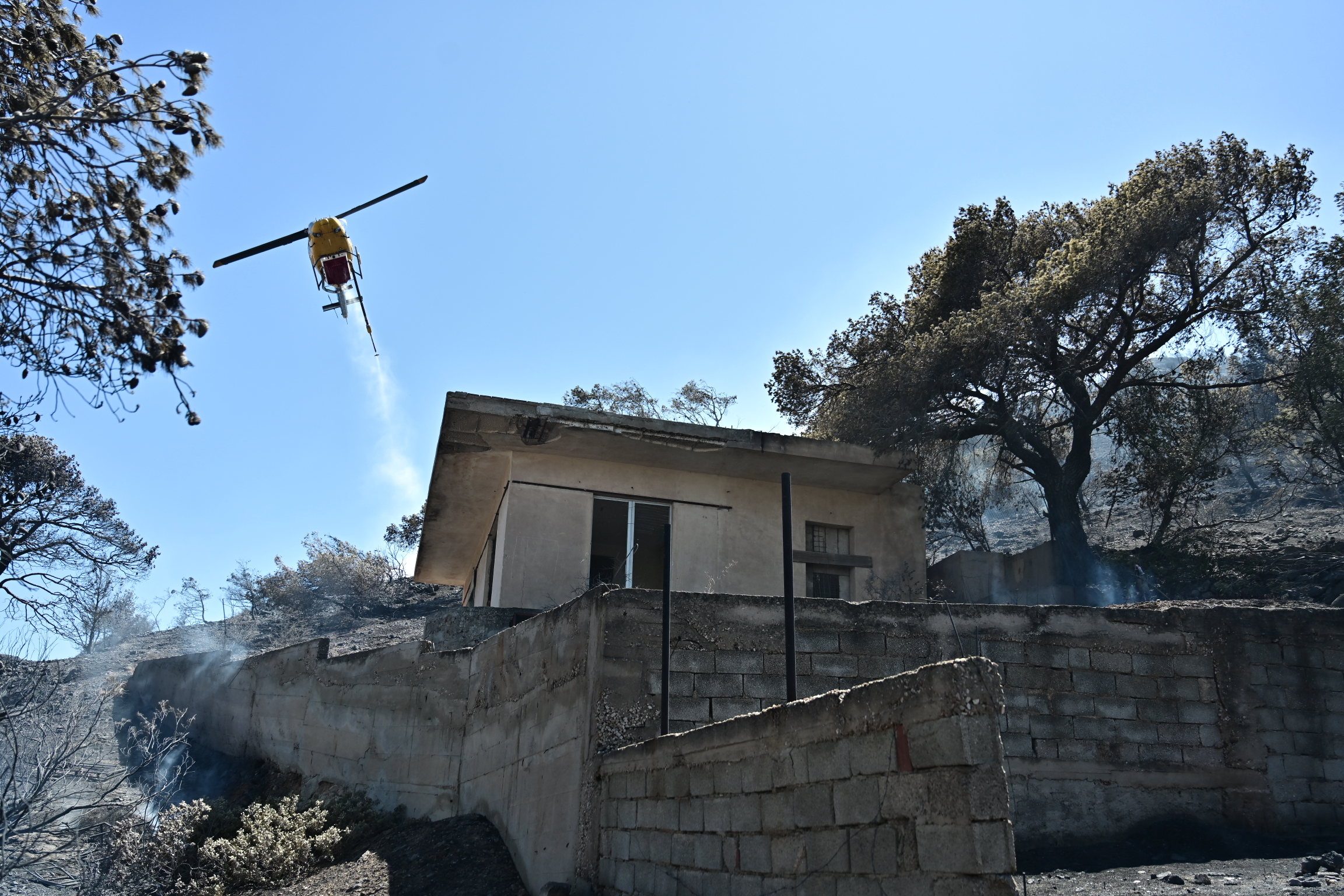 Φωτιά τώρα: Εικόνες καταστροφής, μέσα σε σπίτια οι φλόγες (photos)