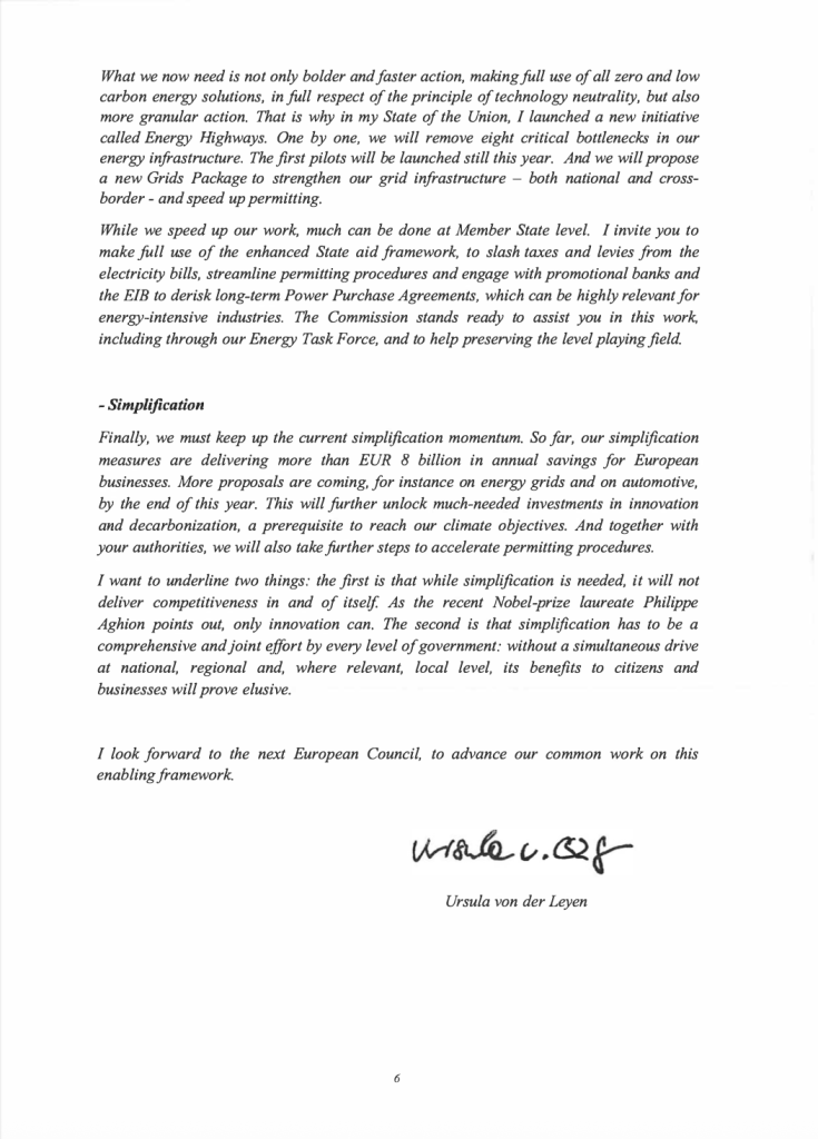 Έκκληση φον ντερ Λάιεν για καθαρή οικονομία, δίκαιο ανταγωνισμό και λιγότερη γραφειοκρατία