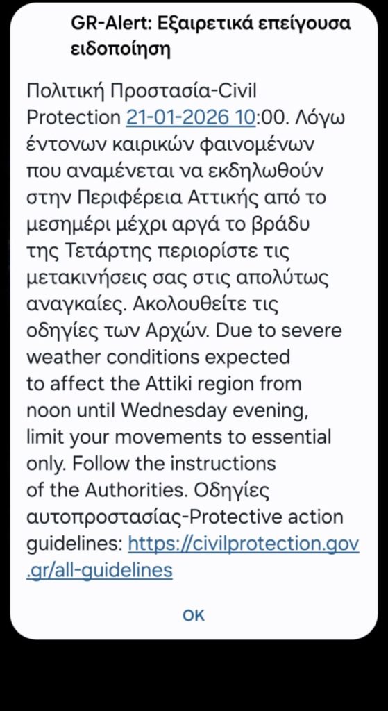 Κρίσιμες οι επόμενες ώρες για την κακοκαιρία: Βρέχει ασταμάτητα στην Αττική – Πότε αναμένονται τα έντονα φαινόμενα και πού χρειάζεται προσοχή