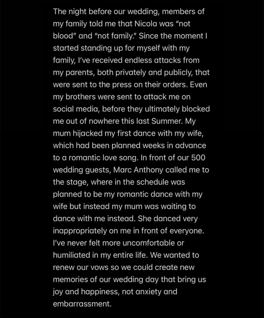 Ξέσπασε ο Μπρούκλιν Μπέκαμ: Οι γονείς μου προσπαθούν να διαλύσουν τη σχέση μου, η μητέρα μου χόρεψε «ανάρμοστα πάνω μου» στη δεξίωση του γάμου μου